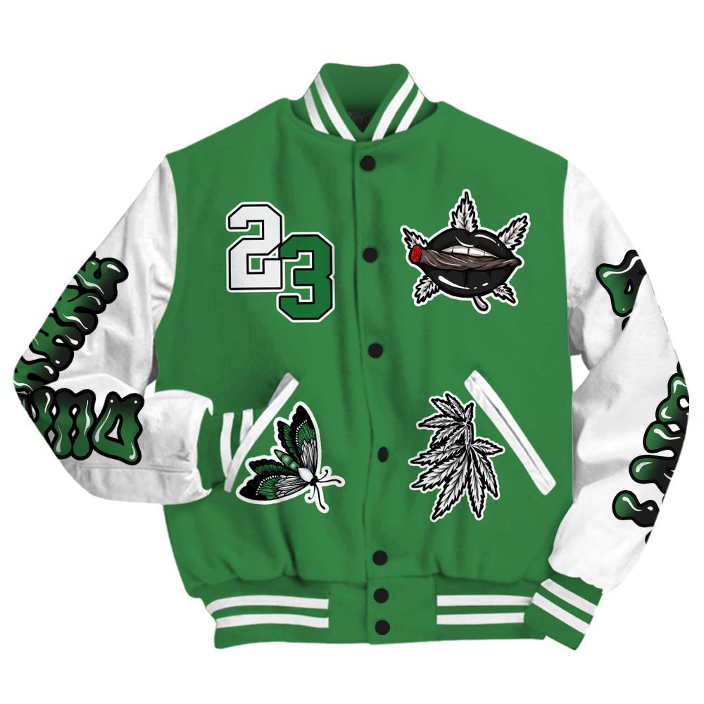 Varsity Jacket To Match Lucky Green 1s - Bluntz Unique All Over Print