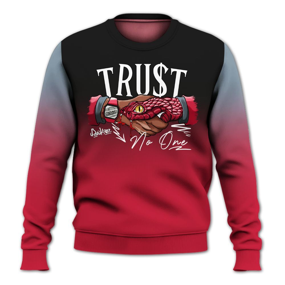 Sweatshirt To Match Retro Infrared Salesman 6s - Snake Trust No One Drip All Over Print