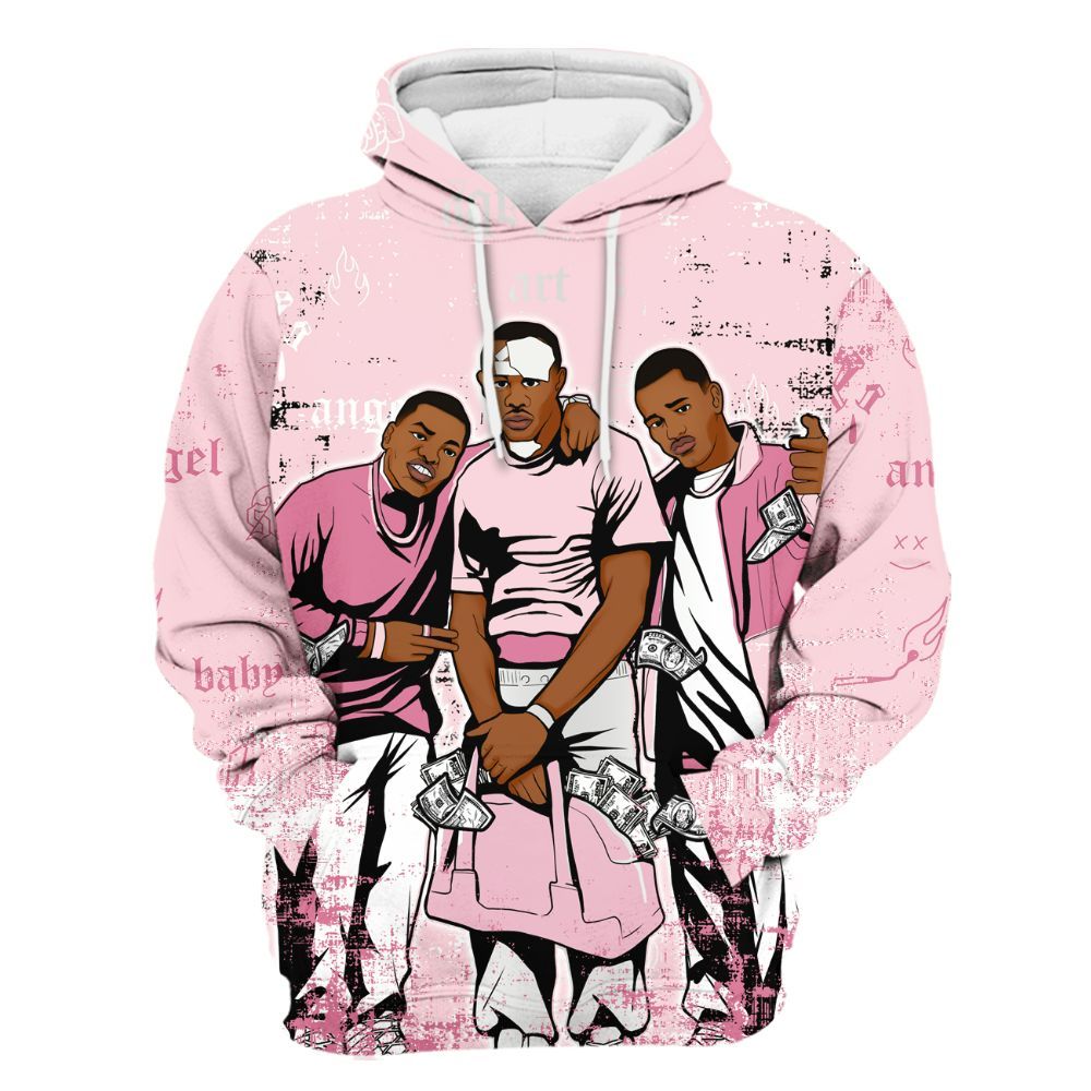 Hoodie To Match GS Pearl Pink 12s Shirt, Paid In Full Money All Over Print