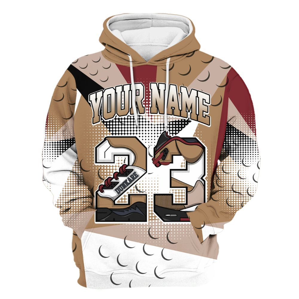 Hoodie To Match Kobe 4 Gold Medal - Poly Custom Name Number 23 5s All Over Print