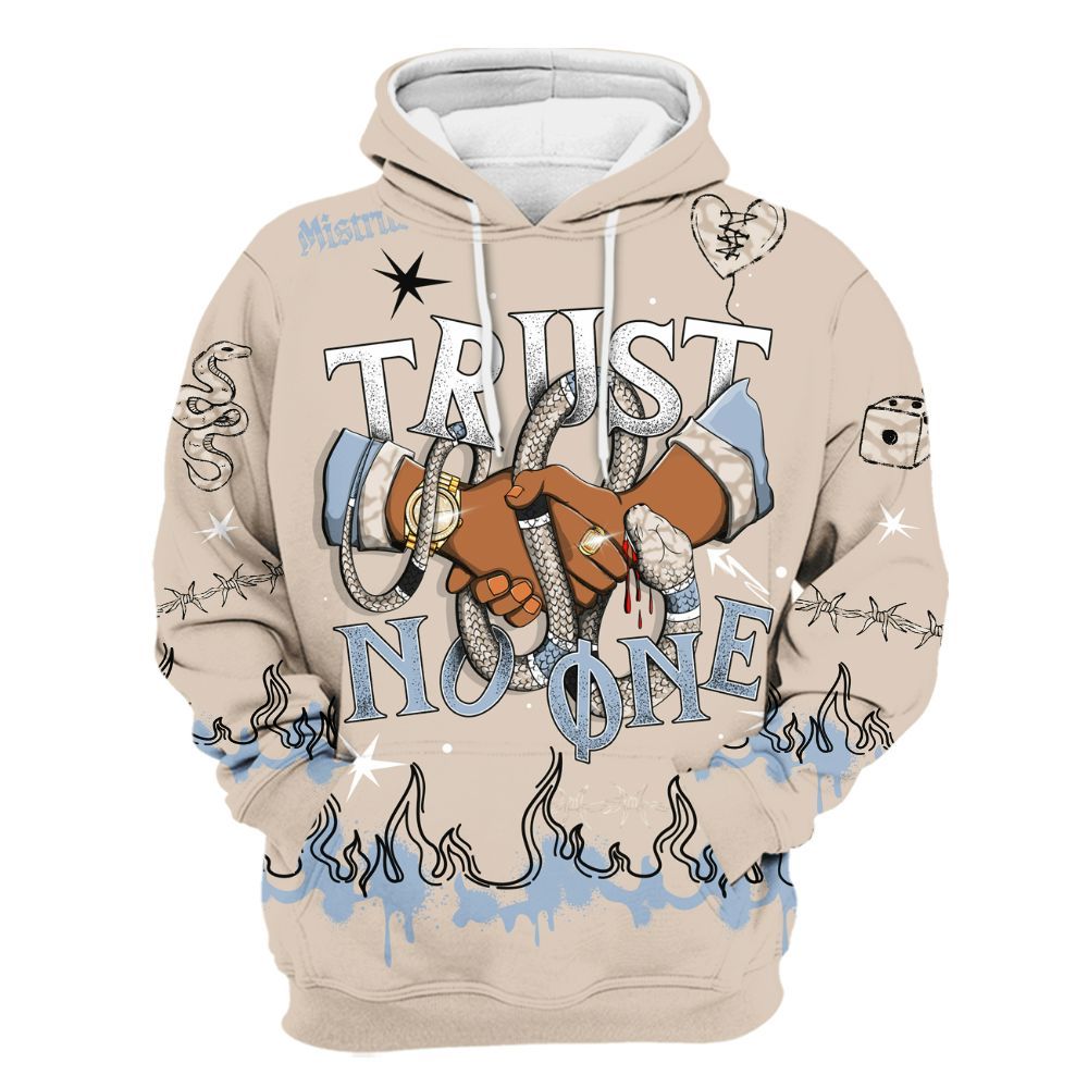 Hoodie To Match Desert Sand 3s - Trust No One Snake-Bite Doodle Crayon All Over Print