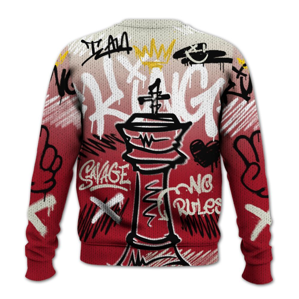 Knitted Sweater To Match 2025 High OG Cinnabar 1s - Street King Chess Streetwear