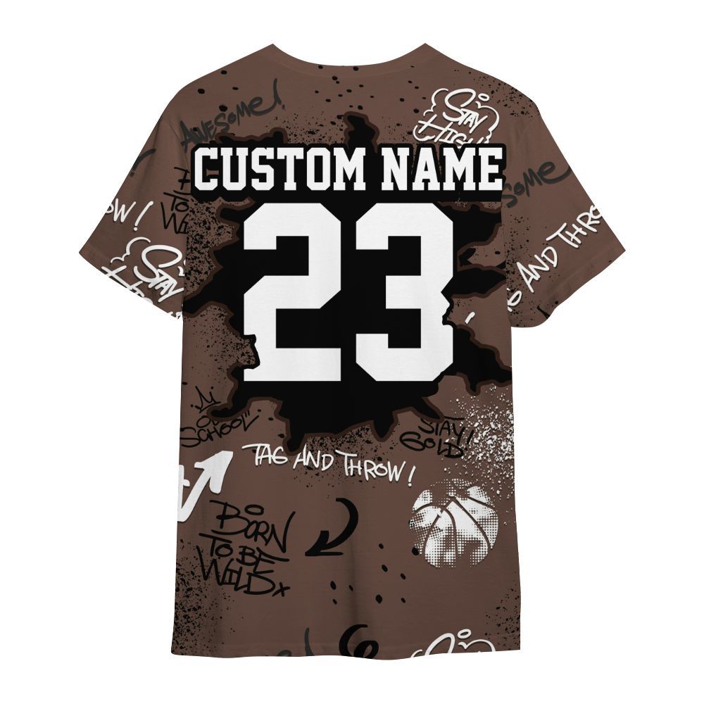 Shirt To Match Air Force 1 Low Escape - Number 23 Basketball Bear Custom Name All Over Print