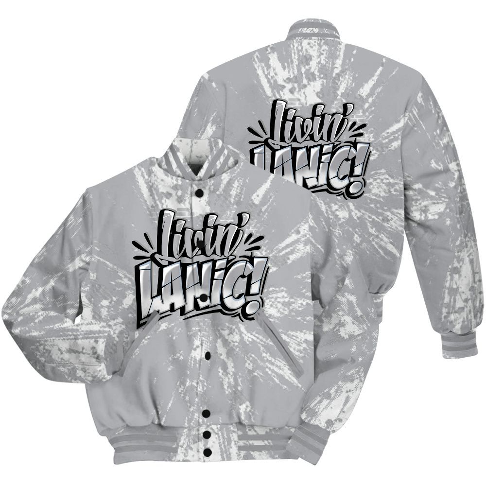 Varsity Jacket To Match Low OG Wolf Grey 1s Shirt - Living Large Graphic Luxury All Over Print