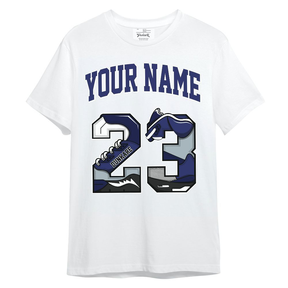 Shirt To Match Midnight Navy 11s - Custom Name Number 23 5s Unisex Shirt