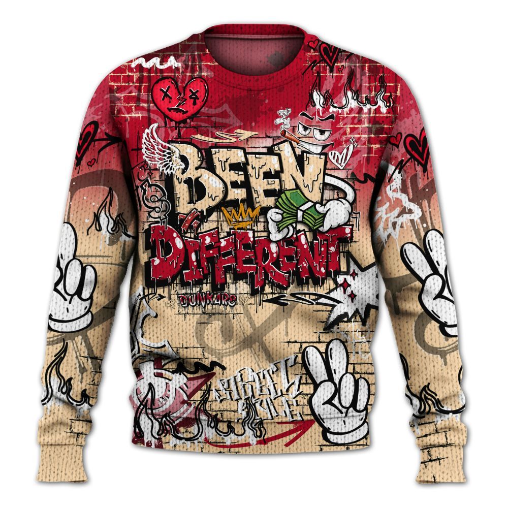 Sweater To Match Retro Pizza GS 4s - Been Dif2erent Drip Graffiti Graphic