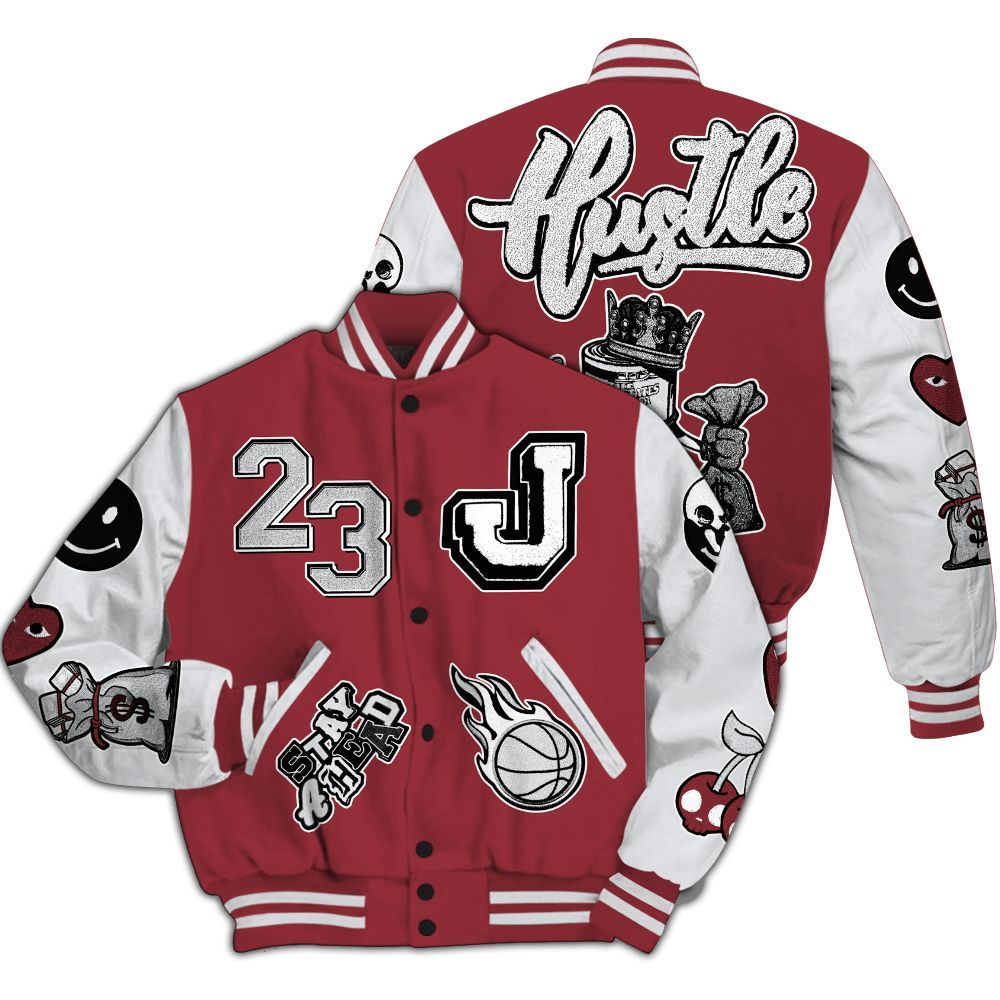 Varsity Jacket To Match Black Toe 14s - Hustles Money Number 23 All Over Print