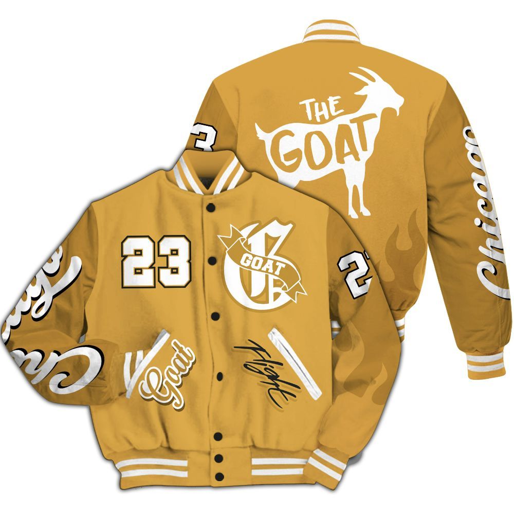 Varsity Jacket To Match Low OG Rookie Of The Year 1s - The G.O.A.T Flight Streetwear All Over Print