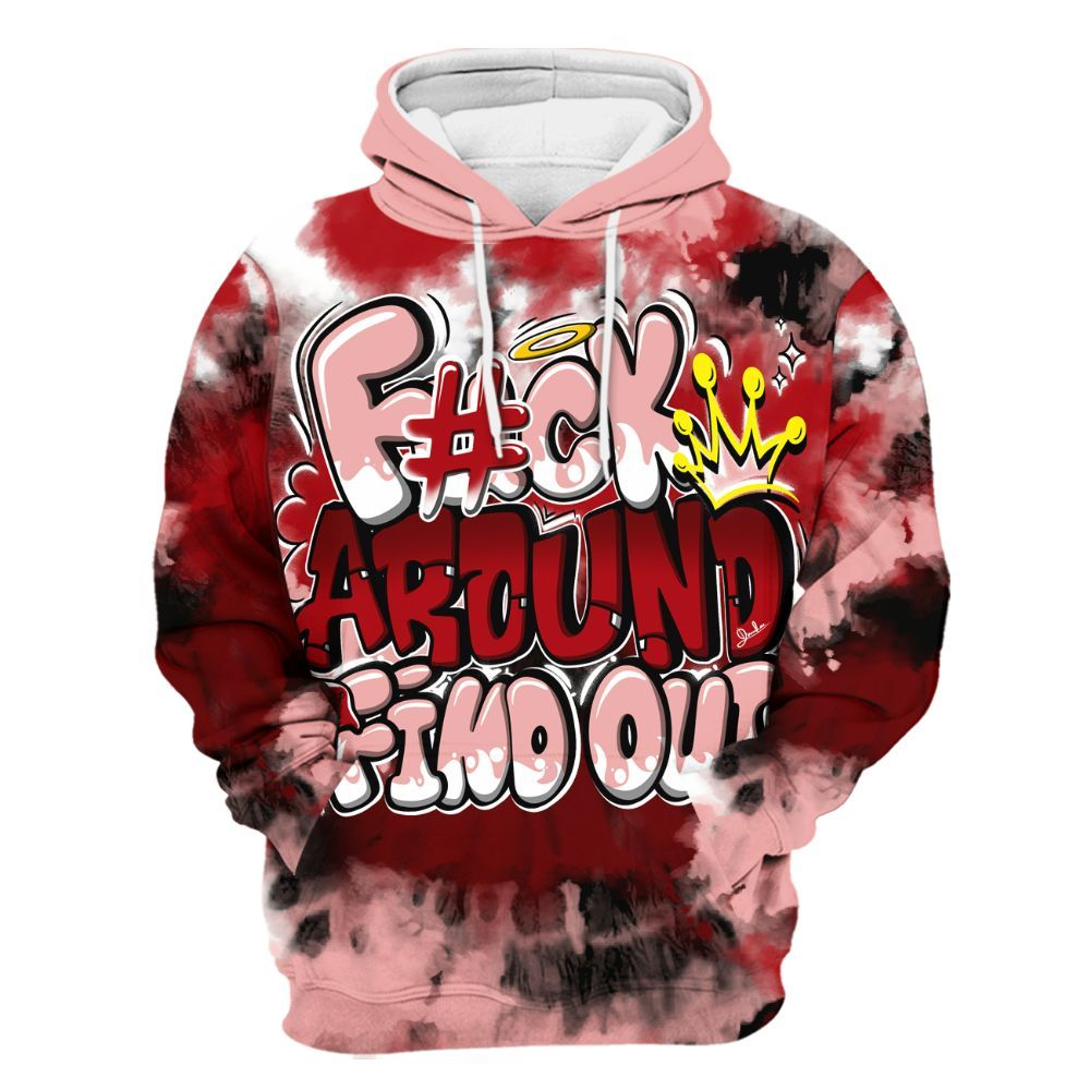 Hoodie To Match Low Valentines Day 1s - Tie Dye FK Around Find Out All Over Print