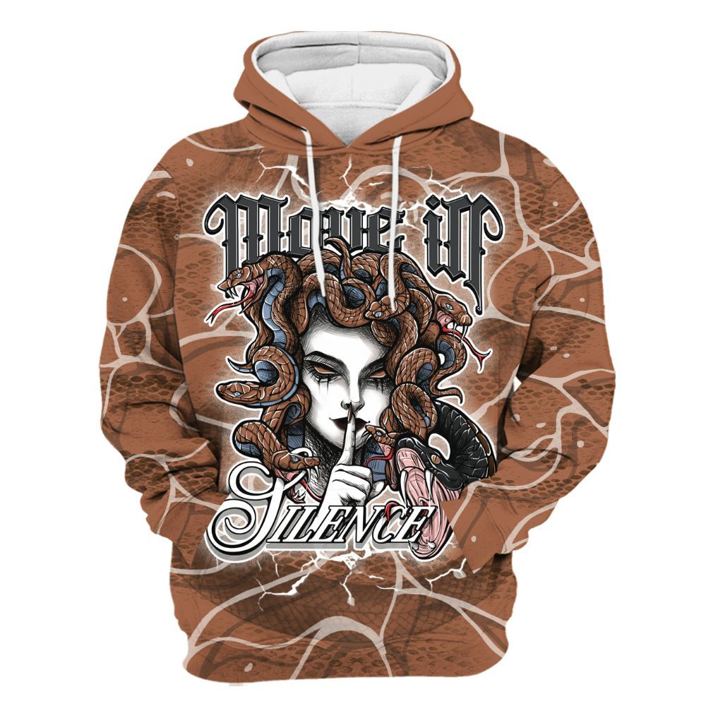 Hoodie To Match Air Foamposite Metallic Copper - Girl Move In Silence All Over Print