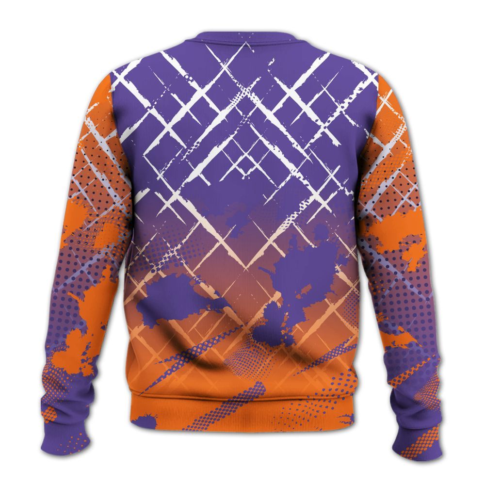 Sweatshirt To Match Air Max Waffle SP Voltage Purple - Halftone Stand Business Dripping All Over Print