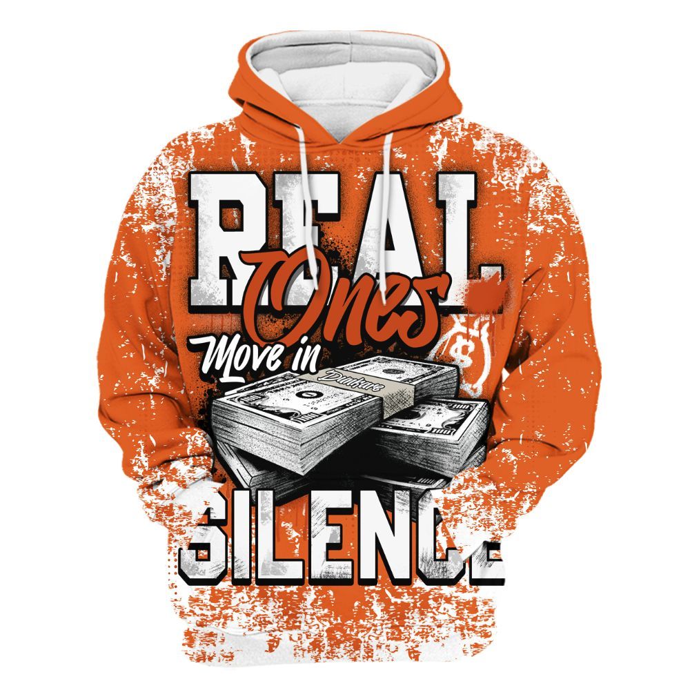 Hoodie To Match High OG Starfish 1s - Move In Silence Money Street Retro All Over Print