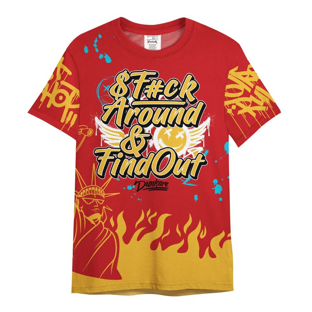 Shirt To Match Dunk Low Fruity Pebbles - Graphic Fck Around Find Out All Over Print
