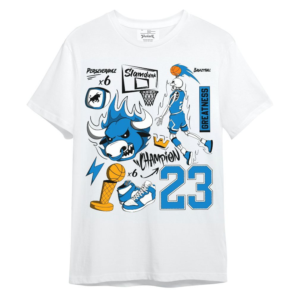 Shirt To Match Industrial Blue 4s - 23 Doodle Basketball Legend Skeleton Unisex Shirt