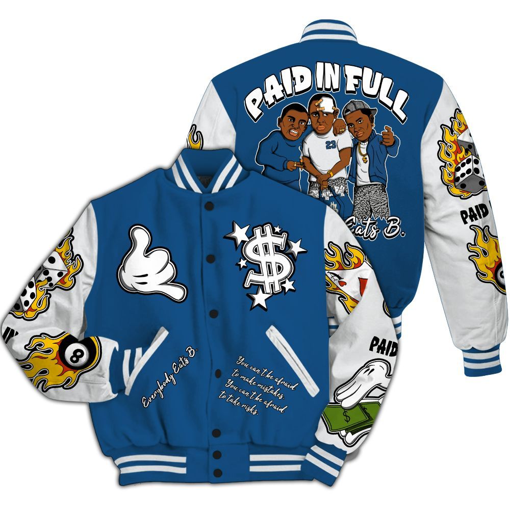 Varsity Jacket To Match Wizards 3s - Everybody Paid In Full Graphic All Over Print