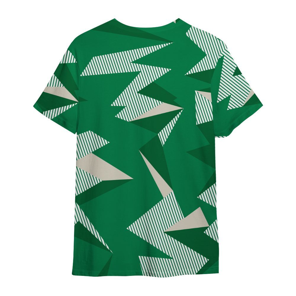 Shirt To Match Lucky Green 2s - Geometric Camouflage Pattern All Over Print