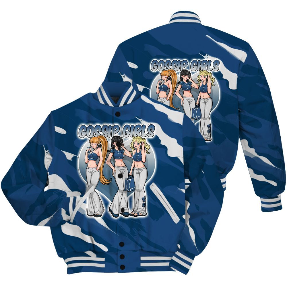 Varsity Jacket To Match High OG Midnight Navy 1s Shirt - Gossip'Girls All Over Print