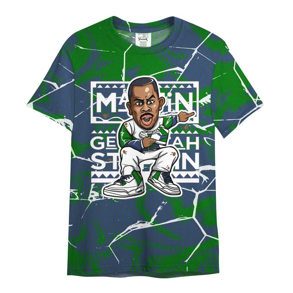 Shirt To Match Midnight Navy 13s - Get Tag Sneakers Steppin' Graphic Crack All Over Print