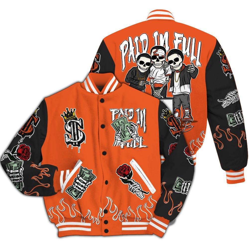 Varsity Jacket To Match Retro High OG Shattered Backboard 1s - Everybody Paid In All Over Print