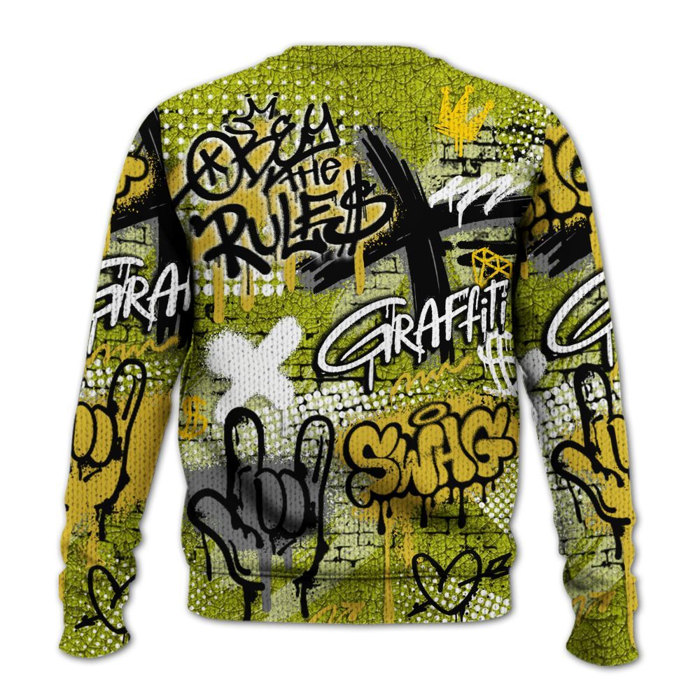 Knitted Sweater To Match Dunk Low QS Halloween Skull - True It Real Graffiti Streetwear