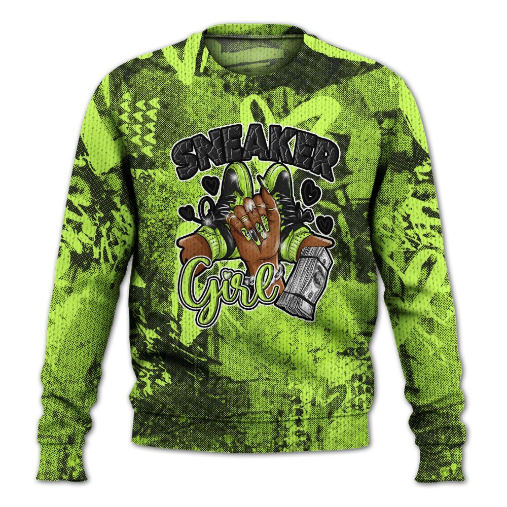 Knitted Sweater To Match Air Force 1 Low Dance Volt - Sneakerz Girlz Heart Grunge