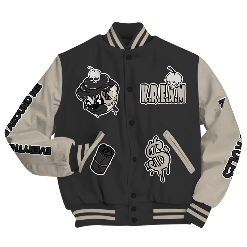 Varsity Jacket To Match RM Light Bone 4s - Loot Bear All Over Print