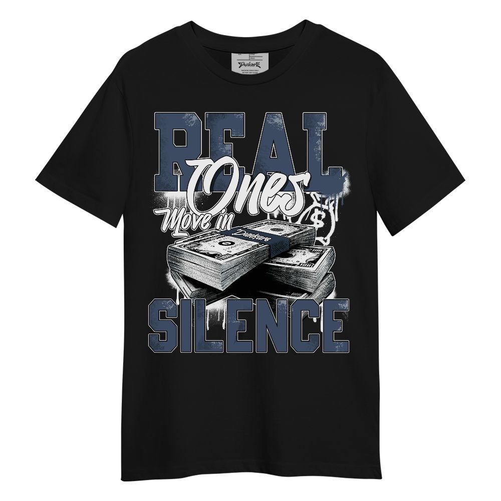 Shirt To Match Low Diffused Blue 11s - Move In Silence Money Retro Unisex Shirt
