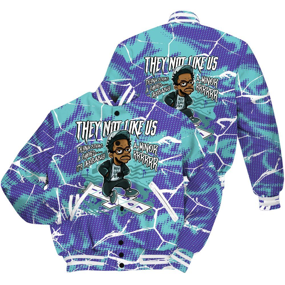 Varsity Jacket To Match Low Hornets 1s Shirt - Hopscotch Dislike Us Graphic Crack All Over Print