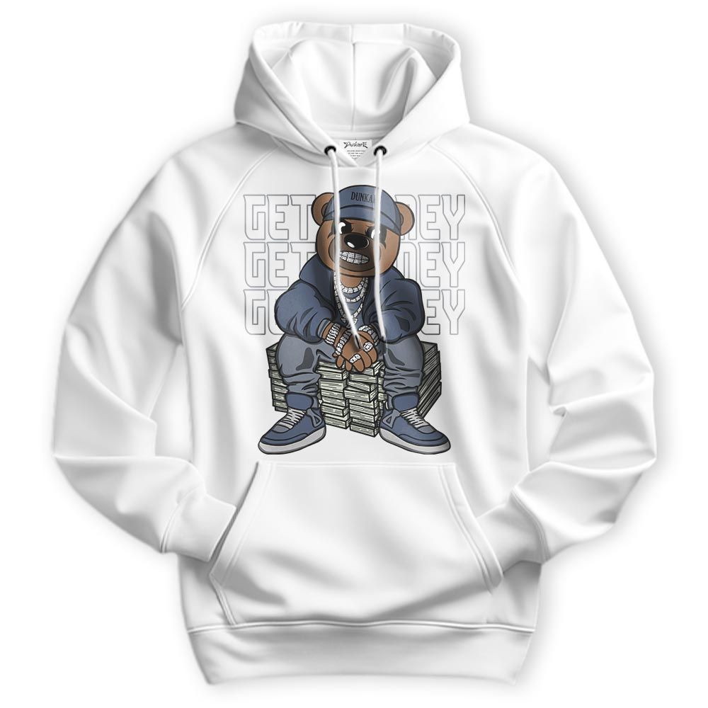 Sweatshirt To Match Low Diffused Blue 11s Hoodie - Get Money Bear Hoodie Unisex