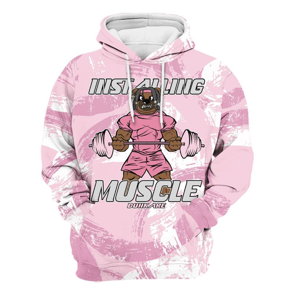 Hoodie To Match Orchid 4s - Installing Muscle Bear Circle Slpash All Over Print