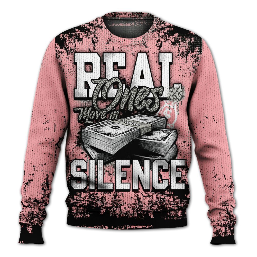 Knitted Sweater To Match Retro Wings 3s - Move In Silence Money Street Retro