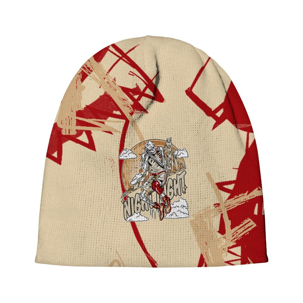 Beanie Hat To Match Dunk Low Strawberry Waffle - Seeya Skeleton Messyz Graphic