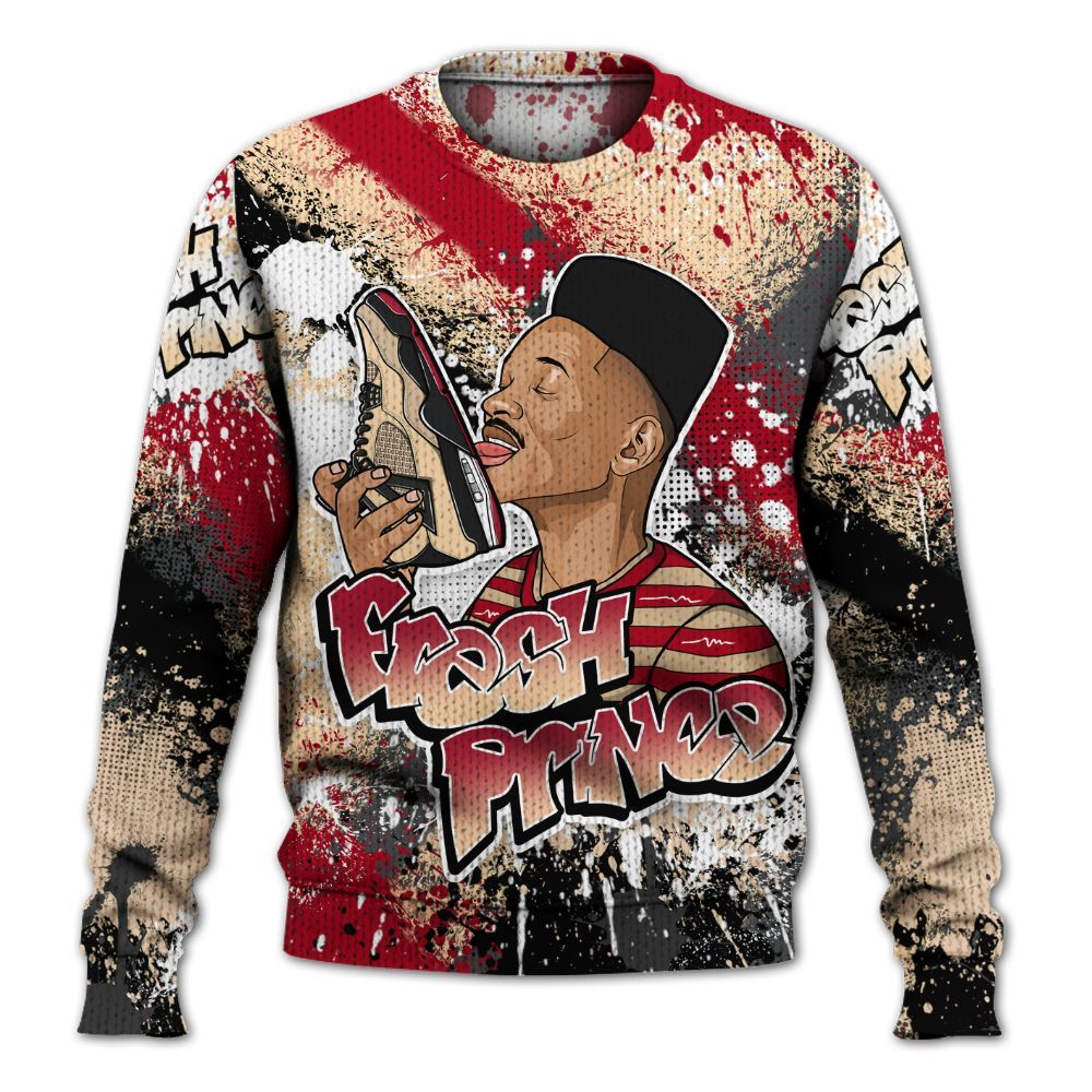 Sweater To Match Retro Pizza GS 4s - Fresh Sneaker Lick Graphic