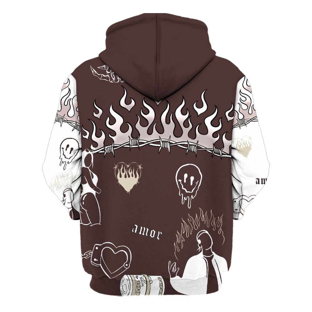 Hoodie To Match Burgundy Crush 3s - Snake Trust No One All Over Print