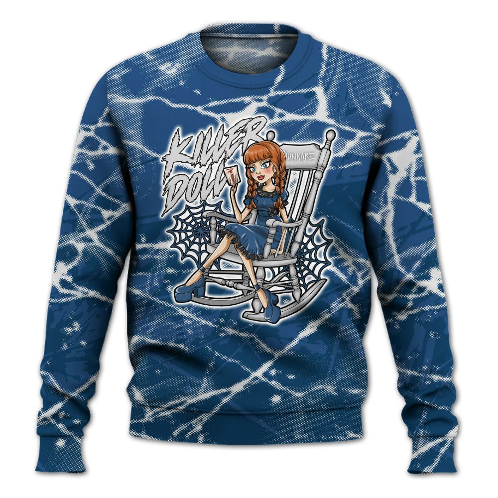 Sweatshirt To Match High OG Midnight Navy 1s - Killer Doll-A Halloween Profound All Over Print