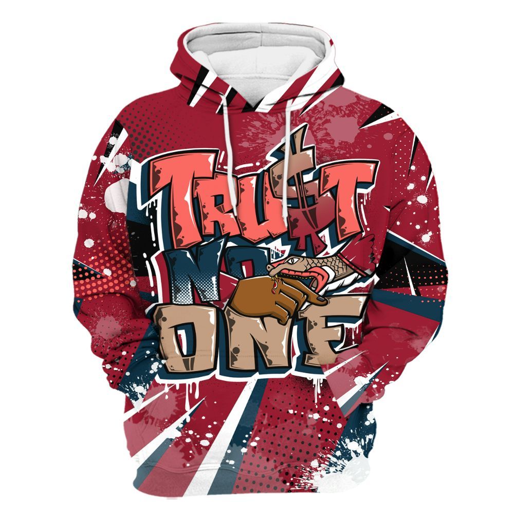 Hoodie To Match Mid Multi Color 2022 1s - Poly Trust No One Dripping All Over Print