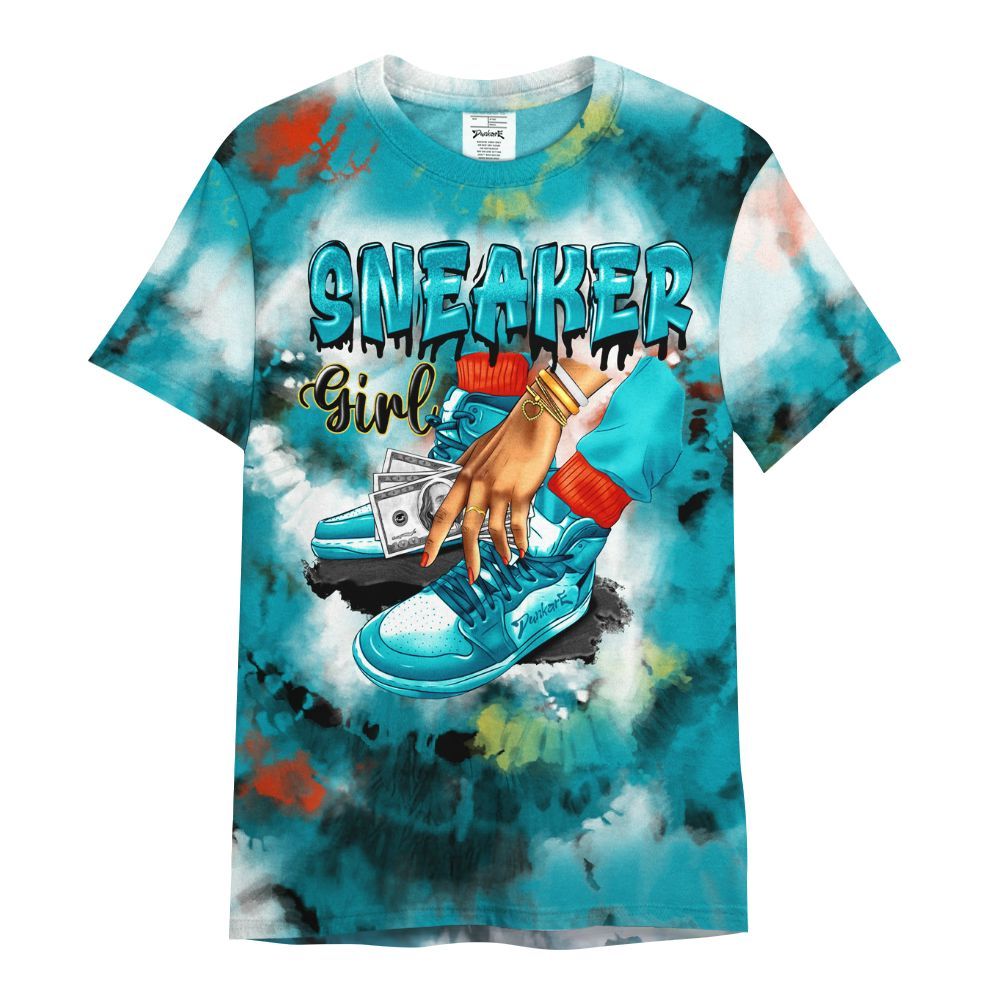 Shirt To Match Dunk Low KD 17 N7 - SNEAKER Girl Money Drip Tie Dye All Over Print