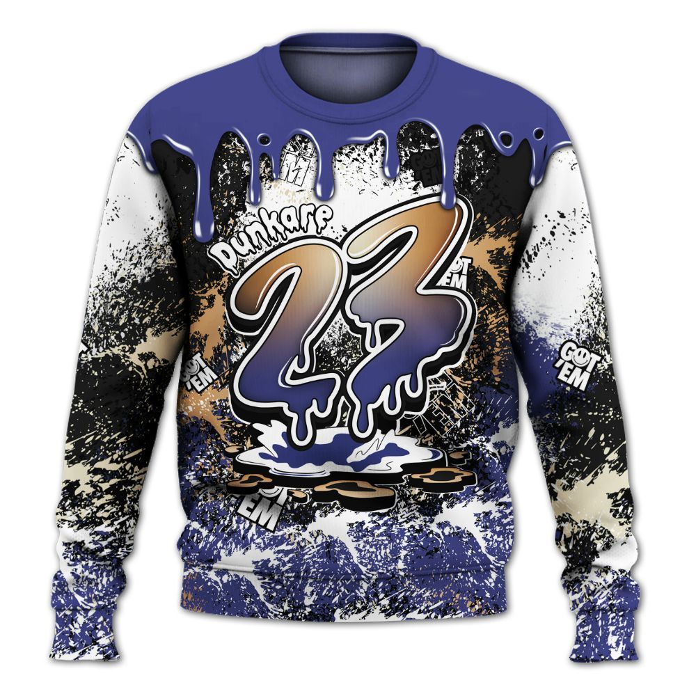 Sweatshirt To Match JM Pro Black Concord - Dripping 23 Drip All Over Print