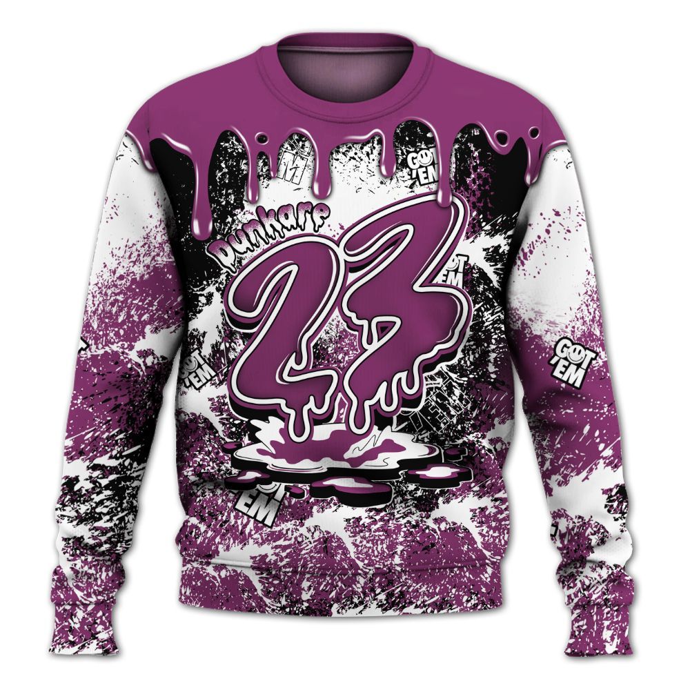 Sweatshirt To Match Air Max Sunder Gore Tex Bold Berry - Dripping 23 Drip All Over Print