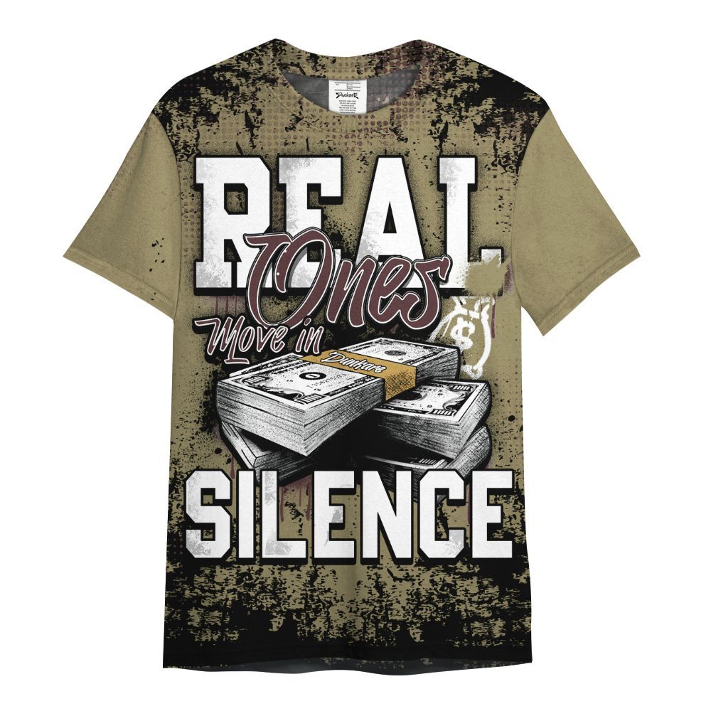Shirt To Match Black Olive 7s - Move In Silence Money Street Retro All Over Print