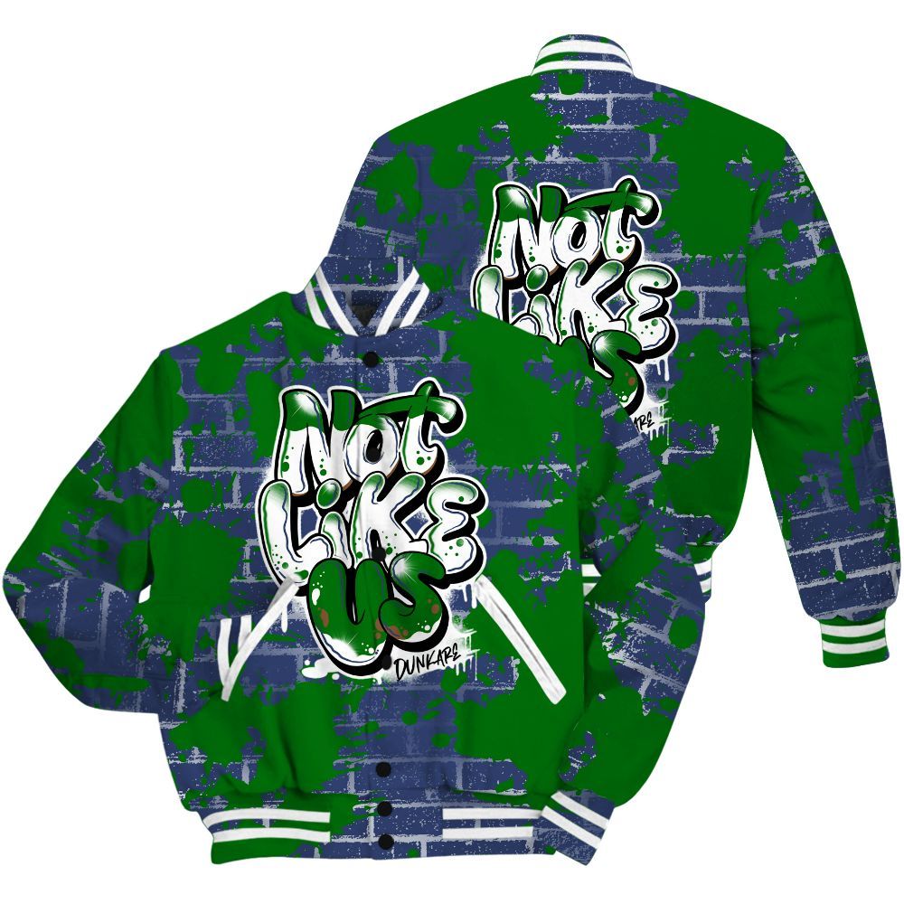Varsity Jacket To Match Midnight Navy 13s Shirt - None Like Us Graphic Brick Art All Over Print