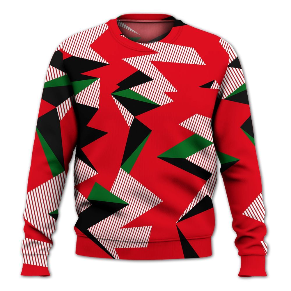 Sweatshirt To Match Chicago 13s - Geometric Camouflage Pattern All Over Print