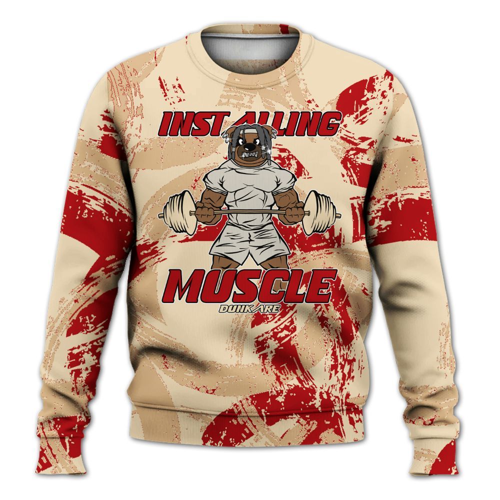 Sweatshirt To Match Dunk Low Strawberry Waffle - Installing Muscle Bear Circle Slpash All Over Print