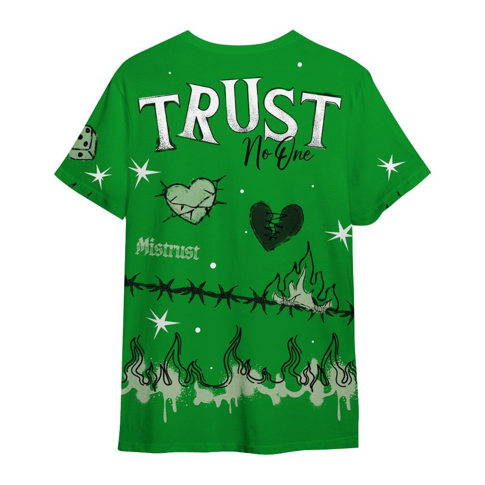 Shirt To Match Green Spark CJ1 T-Rex - Trust No One Snake-Bite Doodle Crayon All Over Print
