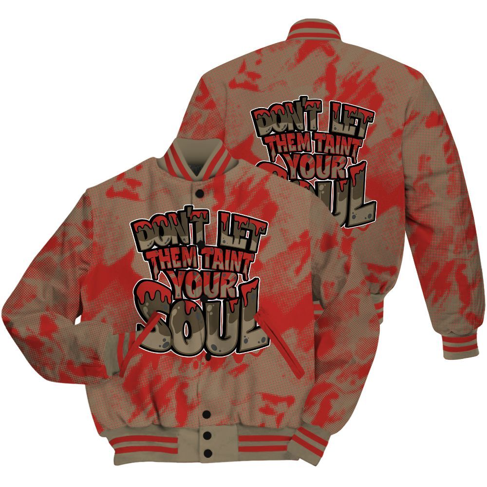 Varsity Jacket To Match Olive 9s Shirt - Never Taint Your Soul Shirt Unisex Oufit All Over Print