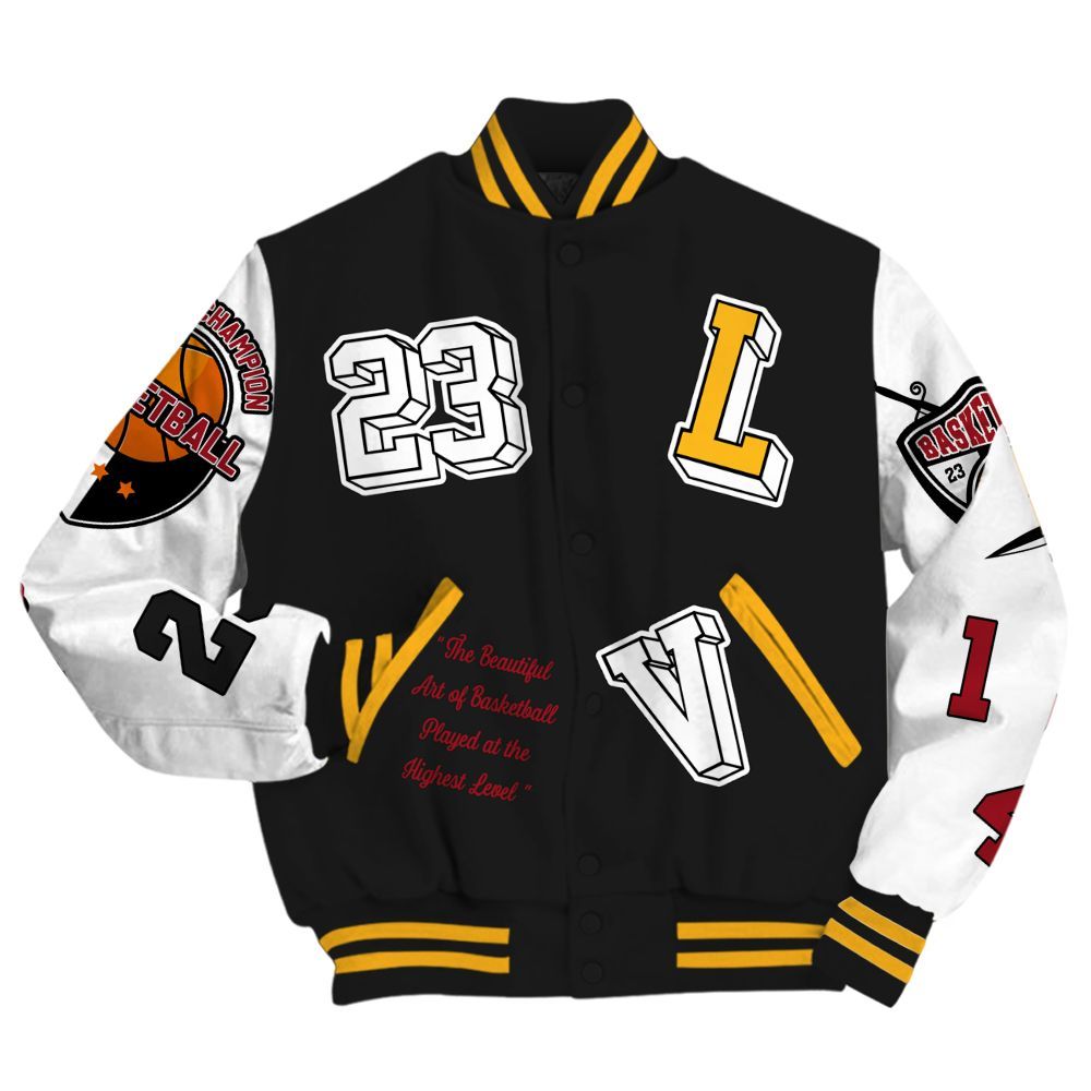 Varsity Jacket To Match White Taxi 12s - The GOAT Got Em All Over Print