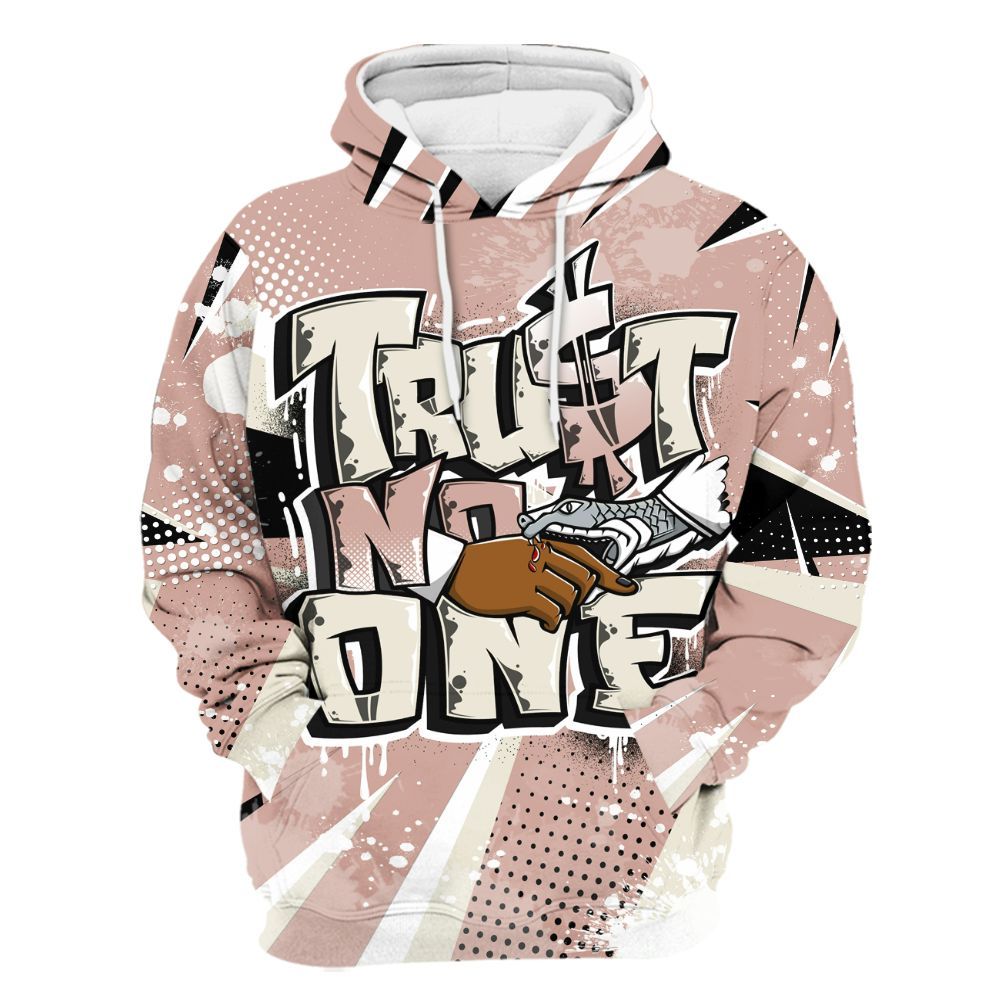 Hoodie To Match Air Force Low 1 Arctic Orange - Poly Trust No One Dripping All Over Print