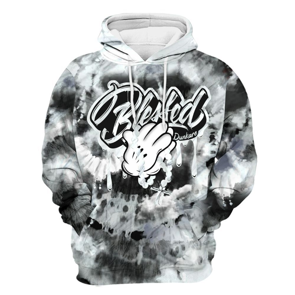 Hoodie To Match Air Foamposite Jin Kazama - God Blessed Tie Dye All Over Print