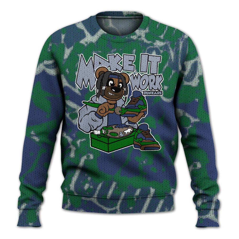 Knitted Sweater To Match Midnight Navy 13s - Pull It Off Bear Street