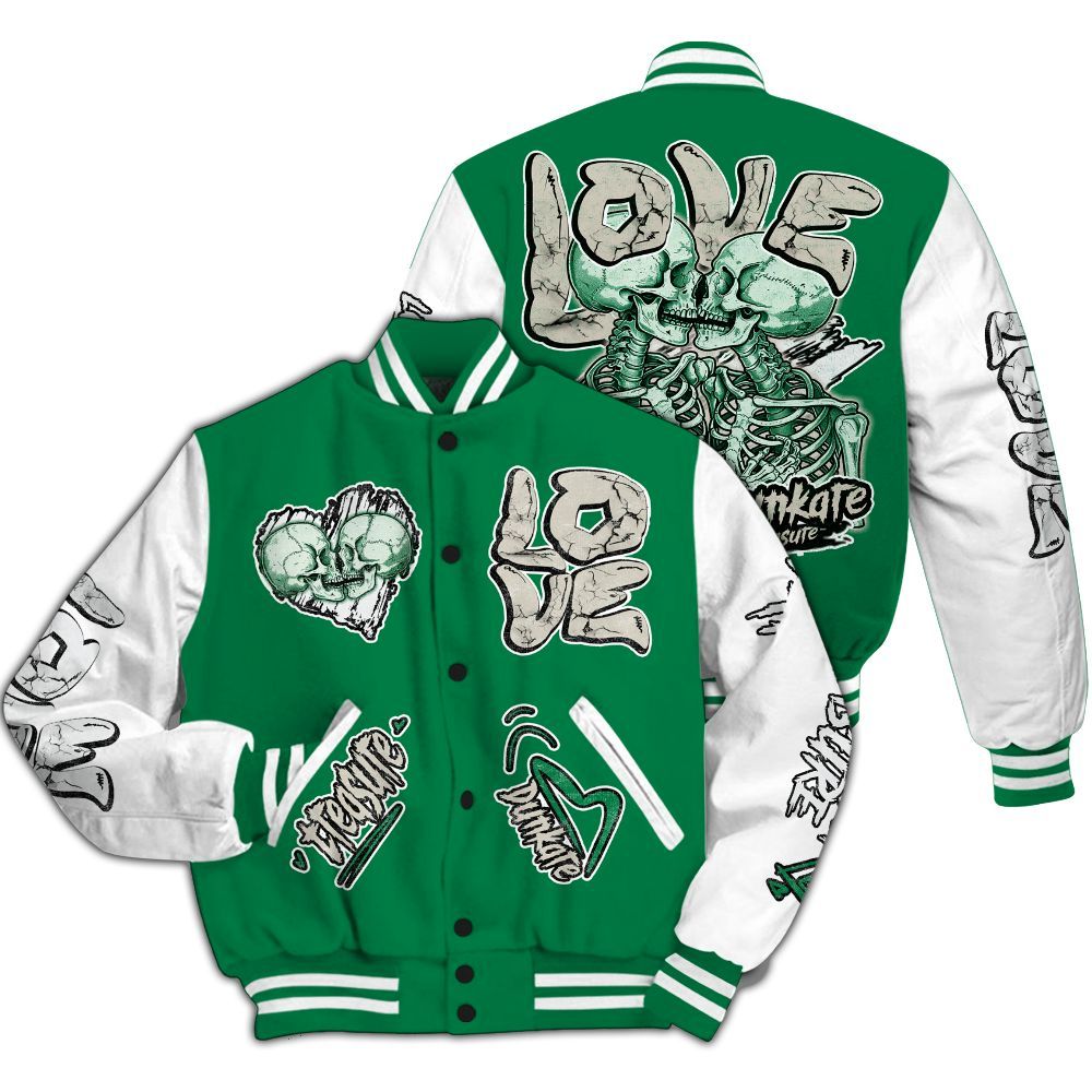 Varsity Jacket To Match Lucky Green 2s - Skull Bear All Over Print